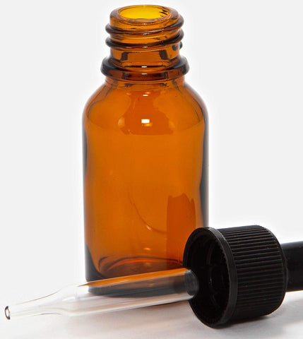Amber 15 oz Glass Bottles with Eye Dropper for Essential Oils
